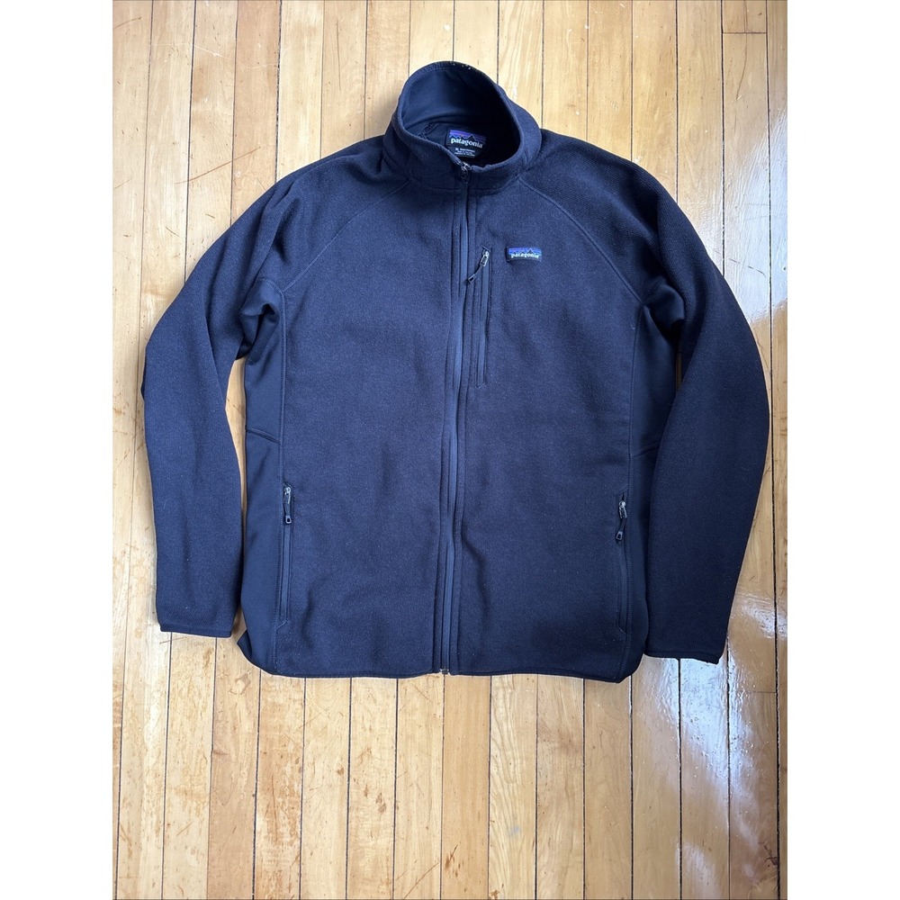 Patagonia Better Sweater Mens XL Black Full Zip Mock Neck Outdoor Casual Fleece